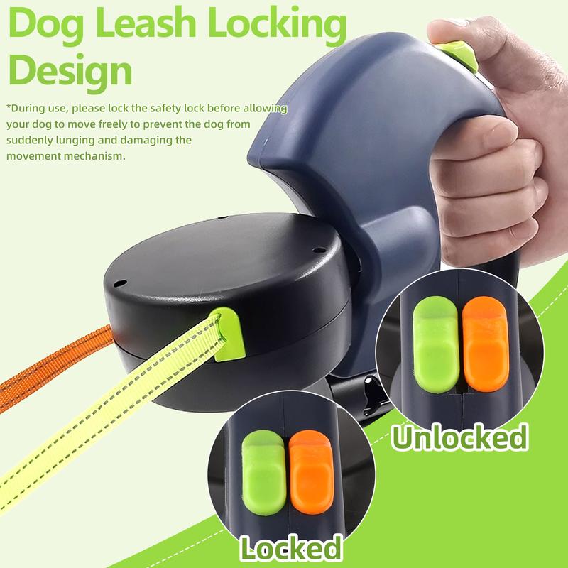 Leashi Duo™ – 2-in-1 Tangle-Free Retractable Dog Leash